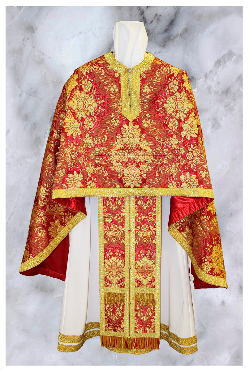 Byzantine Vestment Set - Red Gold – Chagall Design Limited